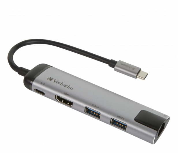 VERBATIM USB-C - 2x USB 3.0, USB-C 3.1, HDMI 4K, RJ45 49141 - 1192936 - zdjęcie